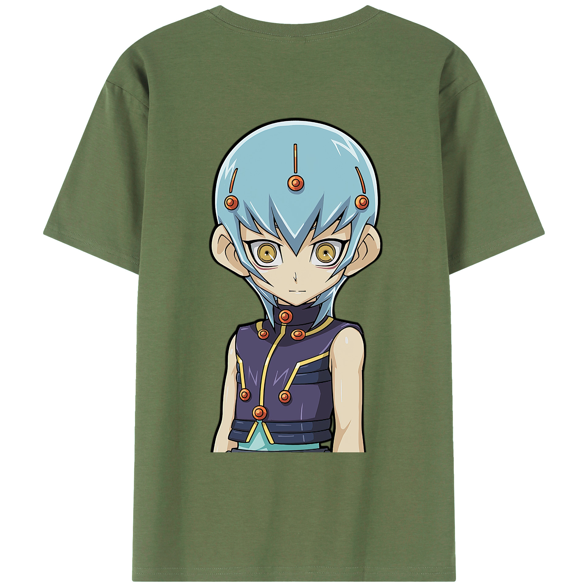 （画像用） 遊☆戯☆王 Yu-Gi-Oh! 綿100％ メンズ半袖Tシャツ（バックプリント） 通気性
